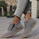 Side-zip ankle sneakers for women