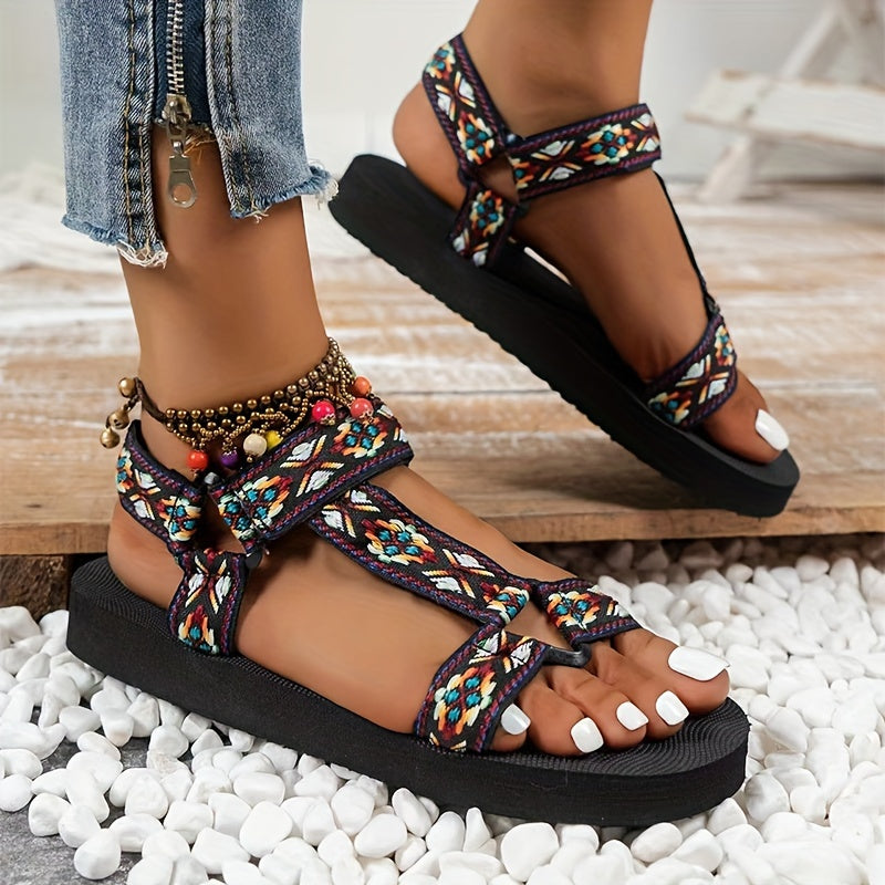 Sandalias Mujer Suela Amortiguadora Correas Ajustables Plantilla Ergonómica Caminar Casual Cinco Colores