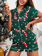 Candy cane Christmas pajama set for women