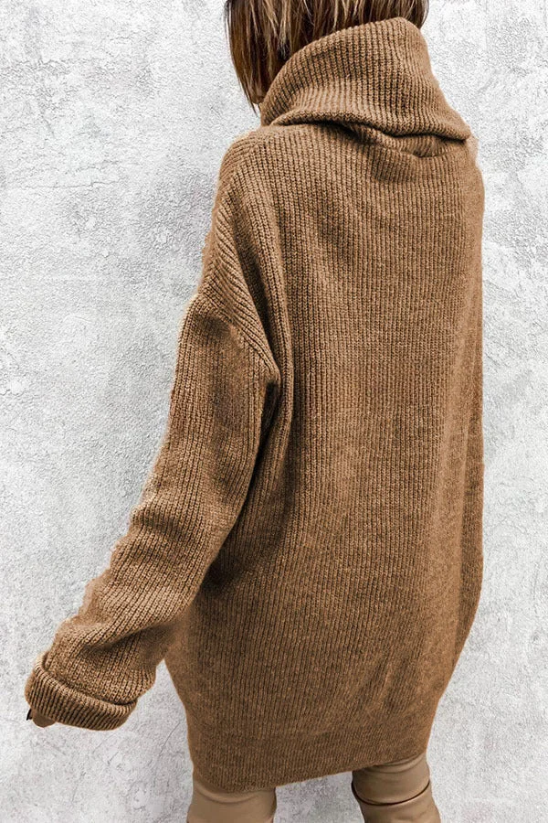 Sweater Pres largo de punto tejido