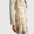 Collage print wide leg jeans for women