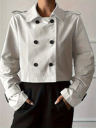 Buckle cuff pea coat for women