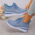Zapatillas tejido elástico azul