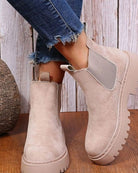 Chelsea boots in beige for women