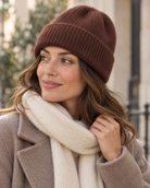 Soft fine knit beanie for women