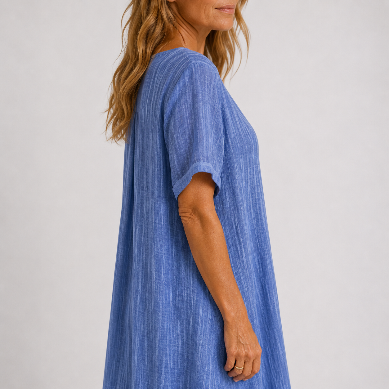 Vestido largo fluido mujer silueta