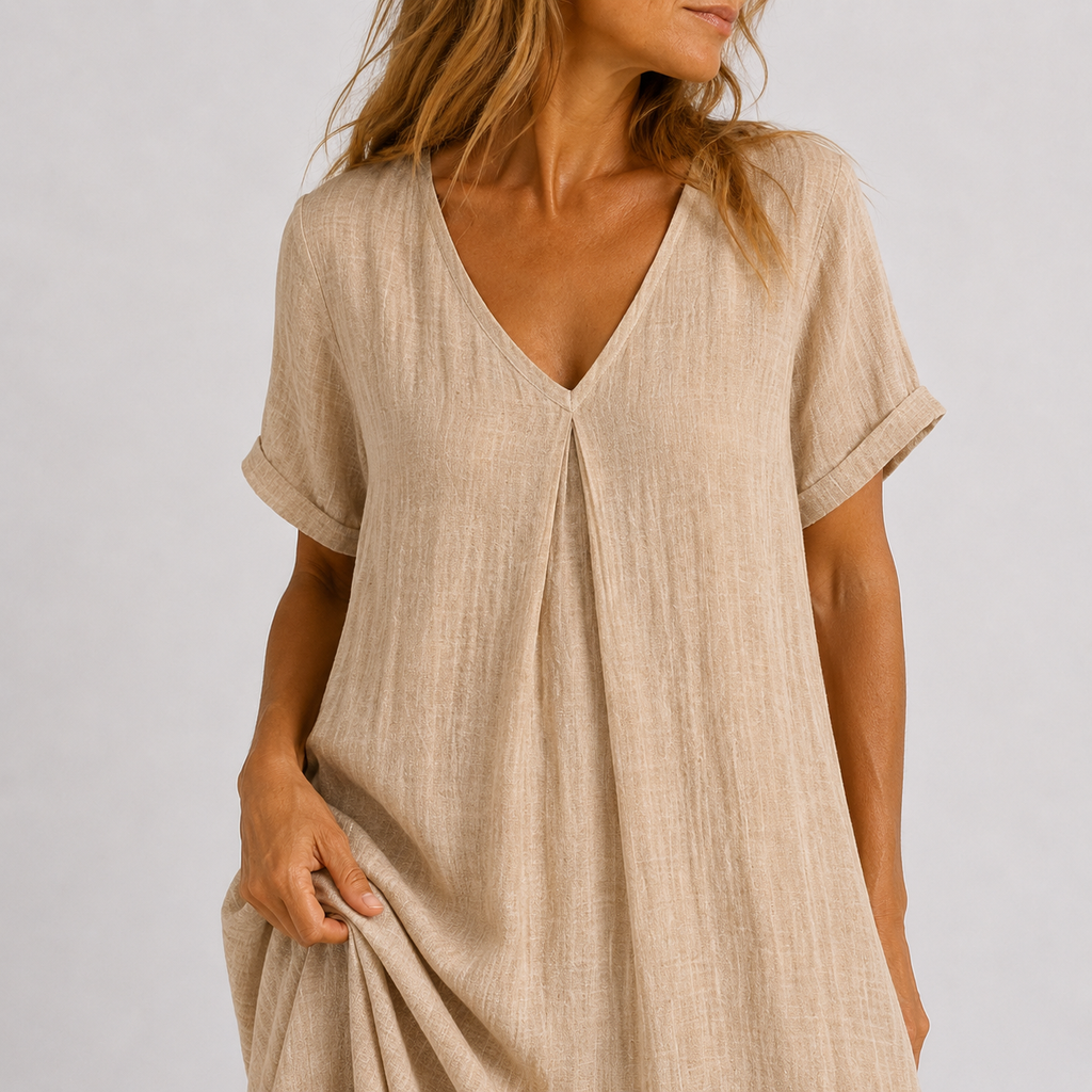 Vestido largo fluido mujer look completo