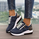 Wedge-sole sneakers for women