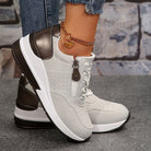 Wedge-sole sneakers for women