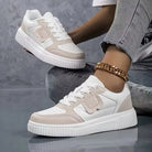 Panelled court sneakers for women
