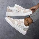 Panelled court sneakers for women