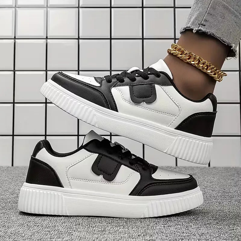 Panelled court sneakers for women
