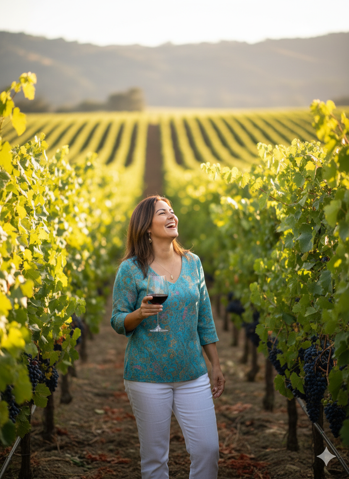 María | Suéter Casual de Punto con Estampado Retro