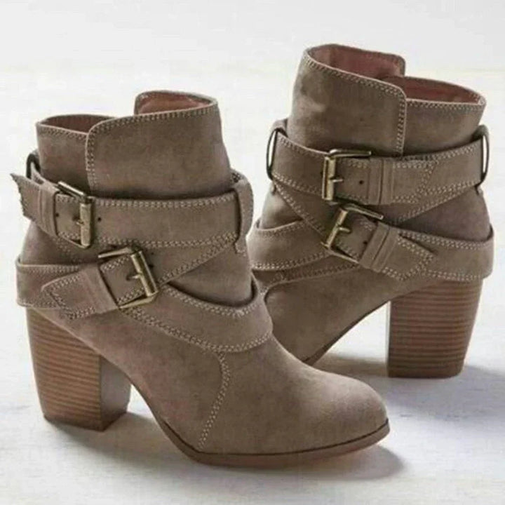 Botas France de Gamuza con Taco