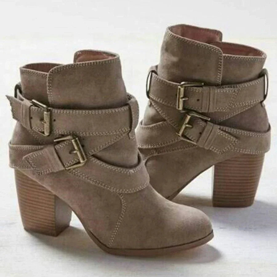 Botas France de Gamuza con Taco