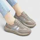 Retro lugged-sole sneakers for women