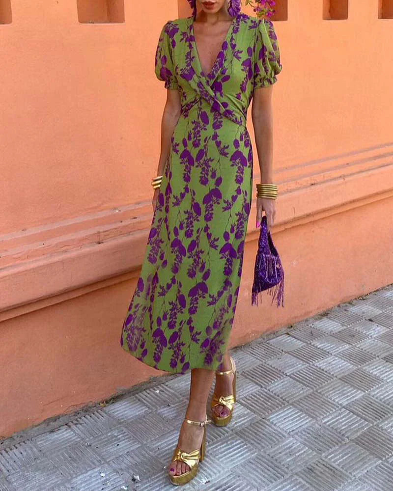 Vestido Elegante Floral Cecy