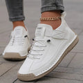 Zapatillas ligeras cuero vegano mujer blanco