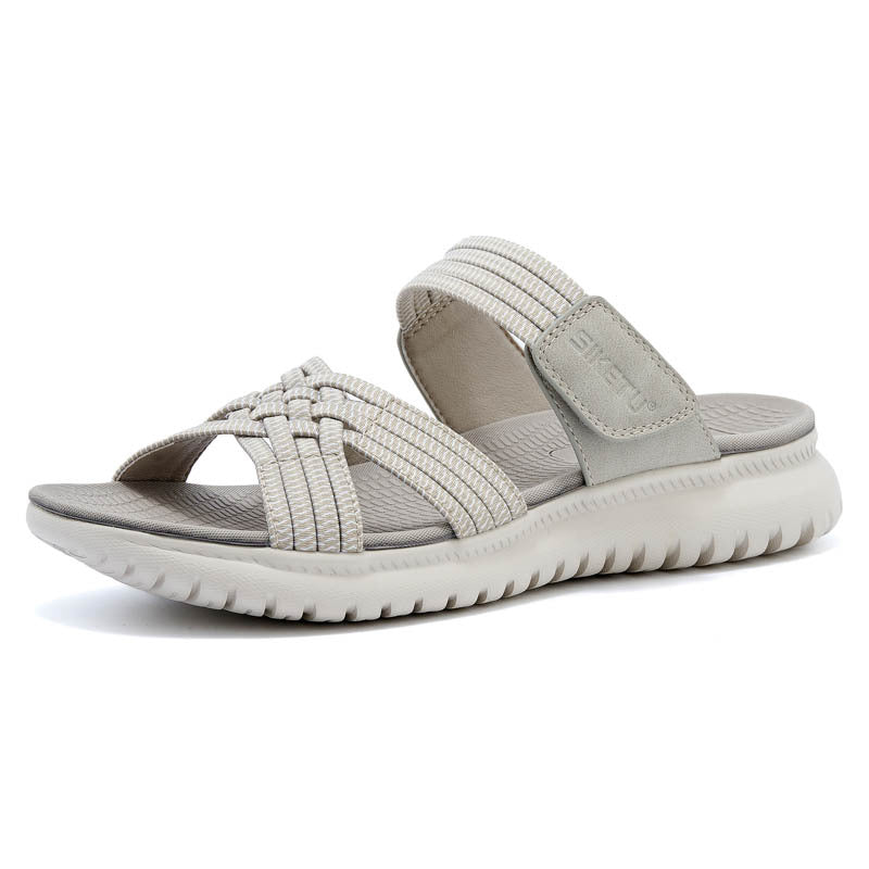 Sandalias Mujer Slip On Plantilla Acolchada Correa Ajustable Calce Inmediato Uso Diario Tres Colores