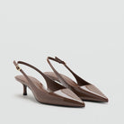 Patent slingback kitten heels for women