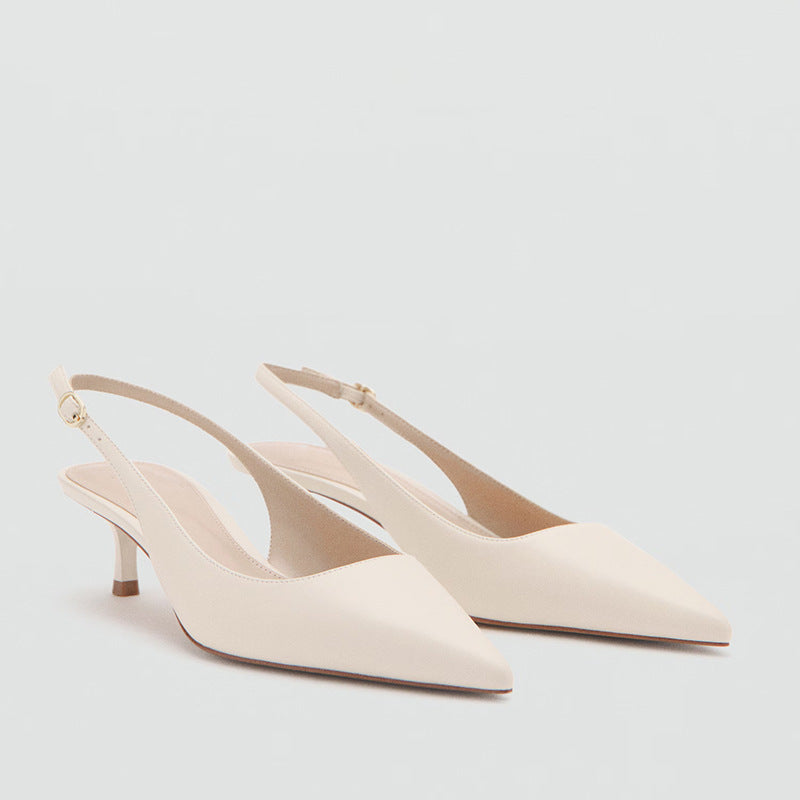 Patent slingback kitten heels for women