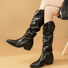 slouch wide calf boots for women