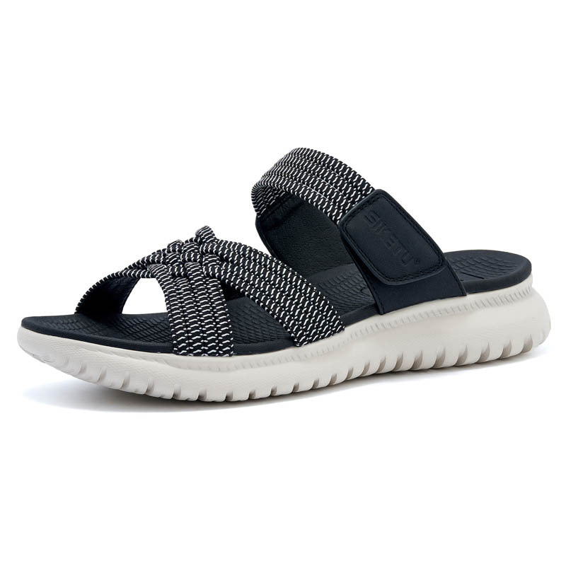 Sandalias Mujer Slip On Plantilla Acolchada Correa Ajustable Calce Inmediato Uso Diario Tres Colores