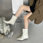 Kitten heel sock ankle boots for women