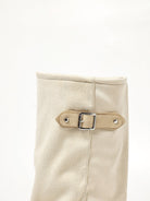 Wide calf fold-over suede-look boots for women