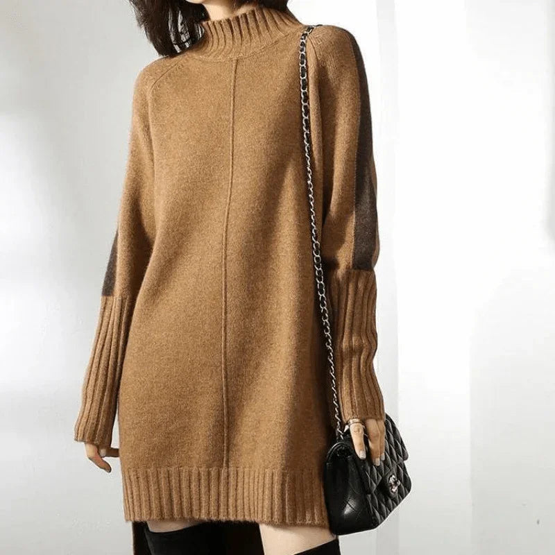 Turtleneck sweater dress for women