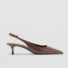Patent slingback kitten heels for women