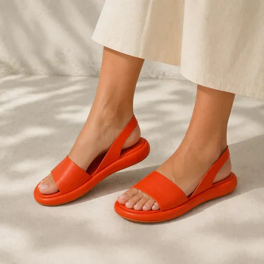 Sandalias Mujer Correa Trasera Ajustable Suela Antideslizante Plantilla Acolchada Transpirables Cinco Colores