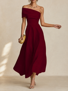 Off-shoulder maxi Christmas party dress for women