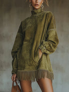 Long sleeve mini sweater dress for women