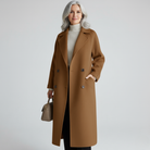 Classic elegant coat for women in beige, brown or black