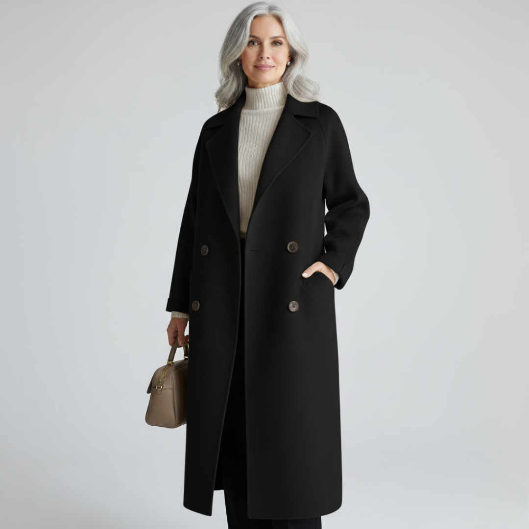 Classic elegant coat for women in beige, brown or black
