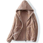 Hooded teddy fleece jacket for women