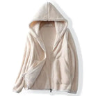 Hooded teddy fleece jacket for women