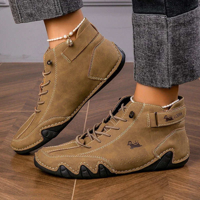 Mid-top lace-up sneakers for women