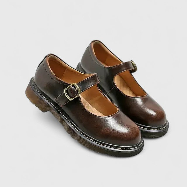 High-shine platform Mary Jane shoes for women