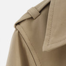 Cropped trench jacket for women in brown, black, gray or beige
