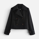 Cropped trench jacket for women in brown, black, gray or beige