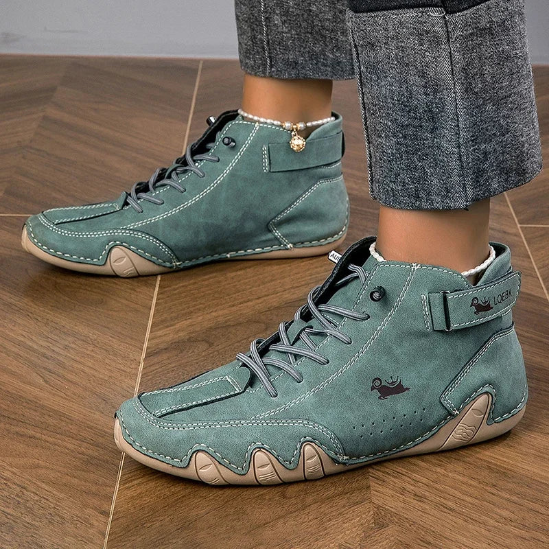 Mid-top lace-up sneakers for women