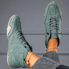 Mid-top lace-up sneakers for women