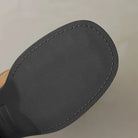 Square toe mid-calf double buckle boots for women