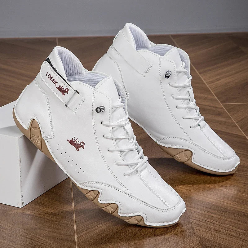 Mid-top lace-up sneakers for women