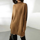 Turtleneck sweater dress in mocha for women