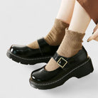 High-shine platform Mary Jane shoes for women