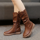 Slouchy mid calf boots for women