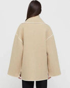 Contrast-trim scarf jacket for women